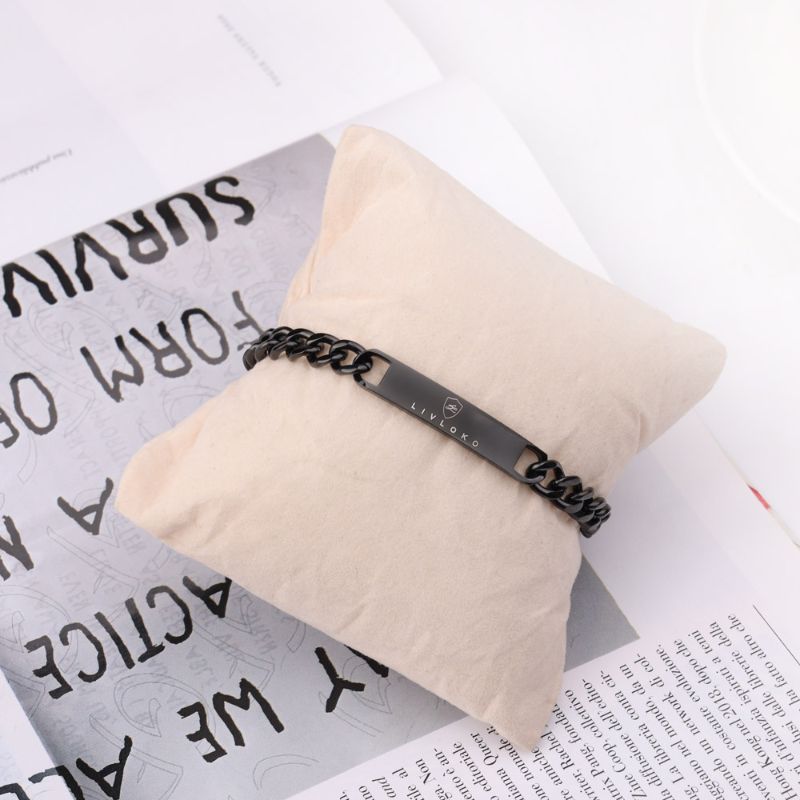 Men's Thin Chain Black Bracelet men's luxury bracelets
