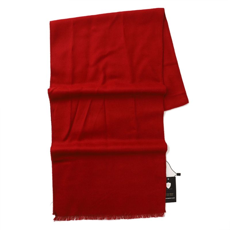 Men's Deep Red Wool Scarf