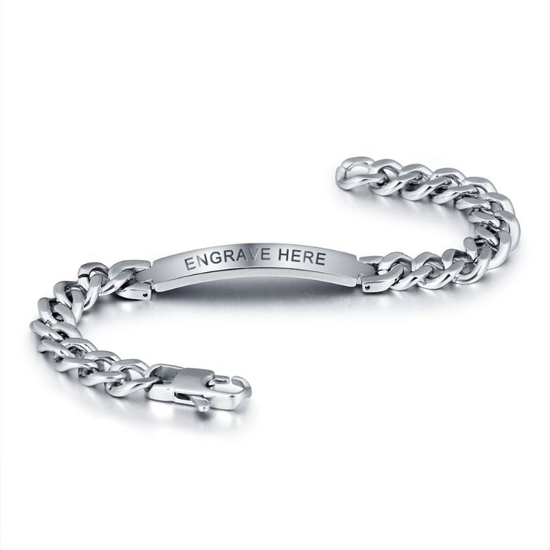 Personalised Titanium Steel Men's Bracelet Personalised Titanium Steel Men's Bracelet