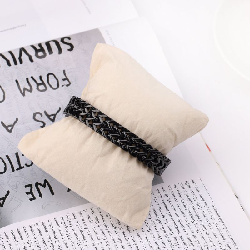 Men's Black Cuban Link Chain Bracelet Stainless Steel Black Curb Chain Bracelet - Livloko London