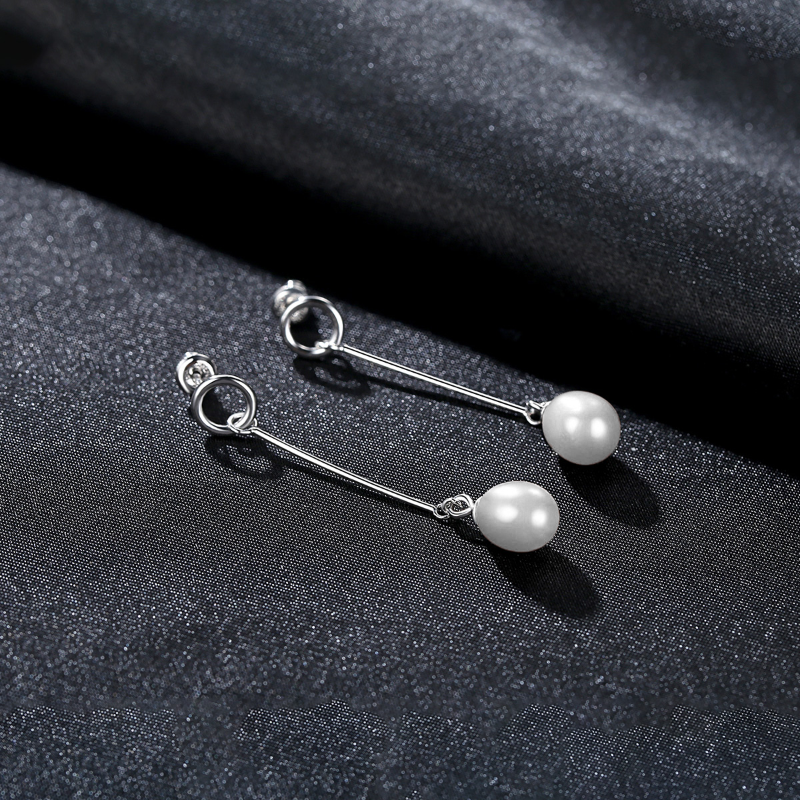Silver and Pearl Drop Earrings pearl drop earrings,