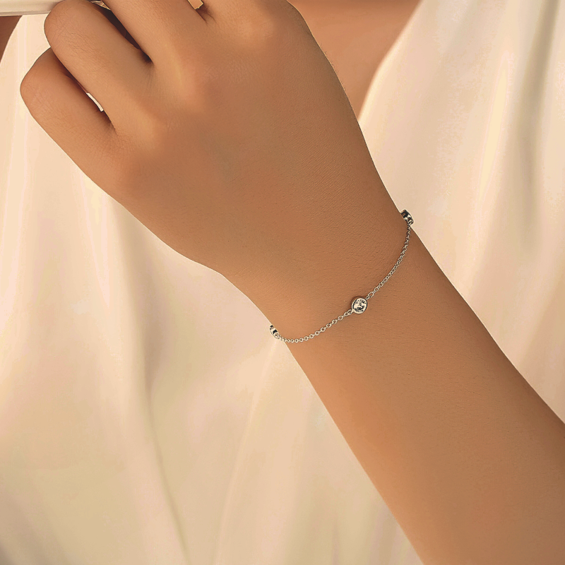 Stirling Silver Cubic Zirconia Tennis Bracelet cute bracelets