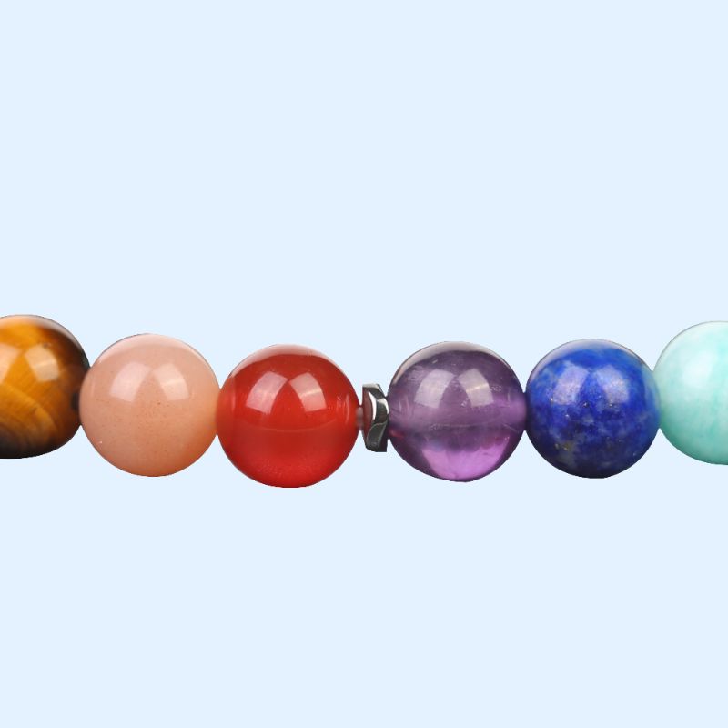 7 Chakra Bracelet with Heart Pendant crystals as gifts