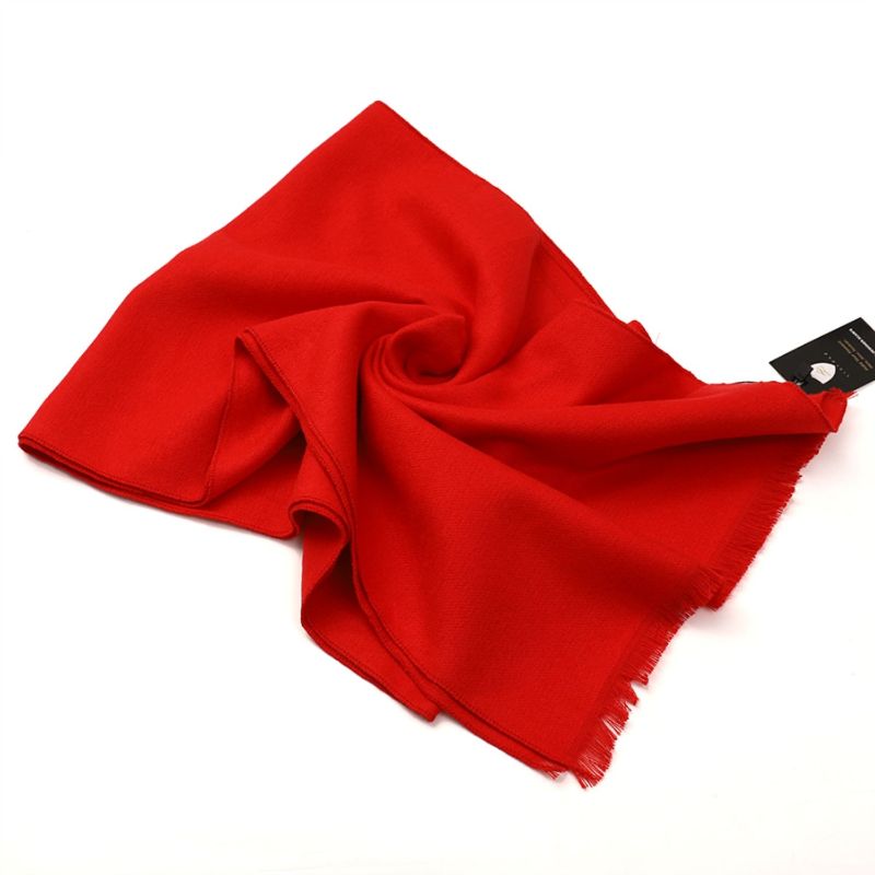 Men's Light Red Wool Scarf