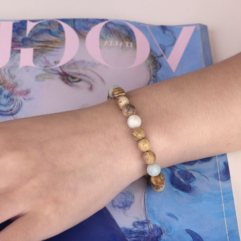 Jasper and Amazonite Bracelet gemstone bracelet