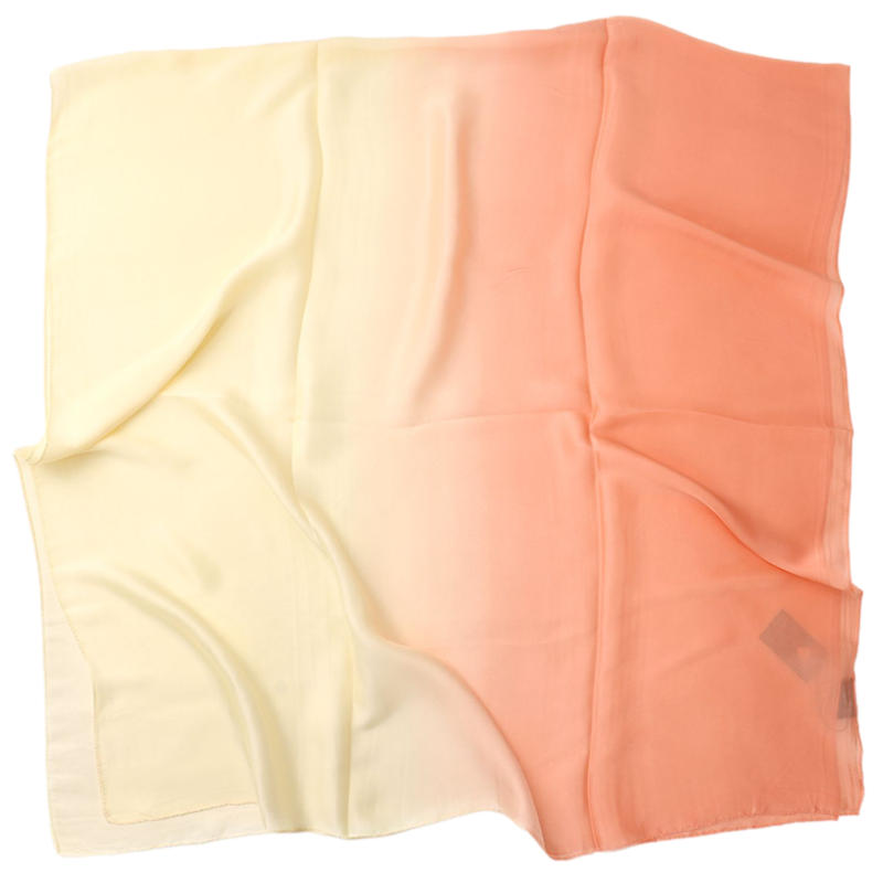 Cream Orange Gradient Scarf thin scarf