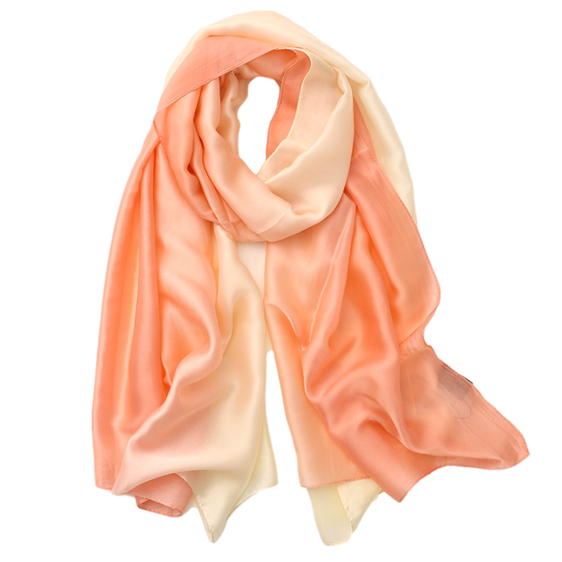 Cream Orange Gradient Scarf neck scarves