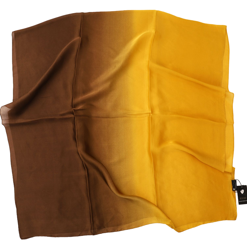 Yellow and Brown Neck Scarf satin scarf
