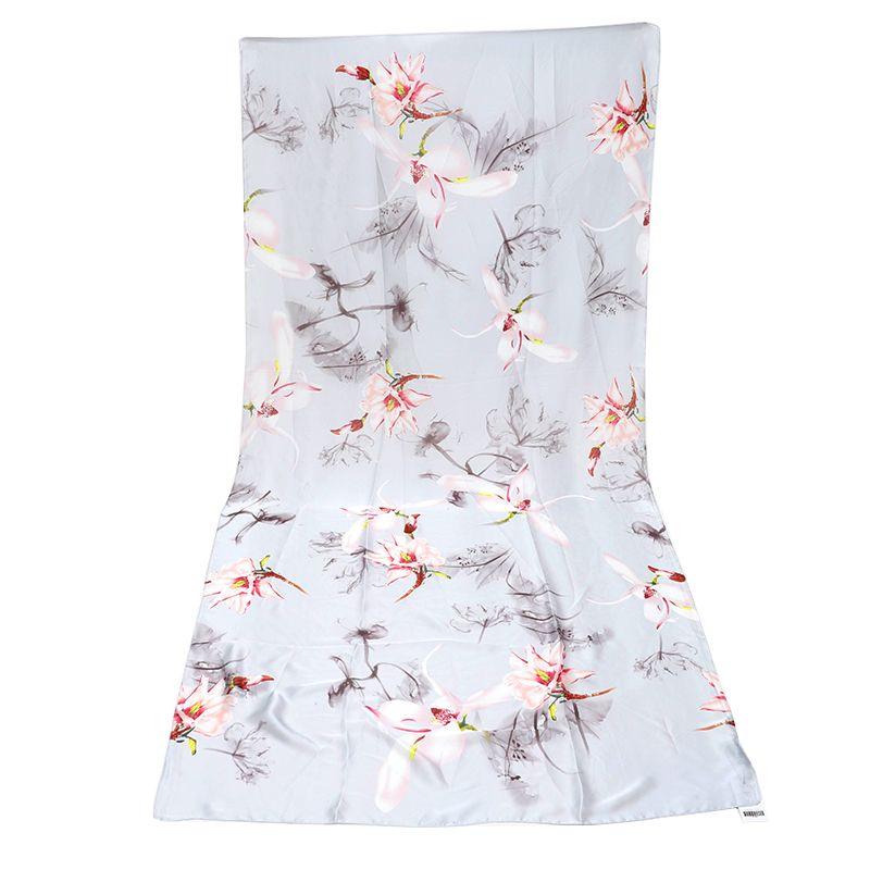Floral Lightweight Silver Scarf head scarf for women