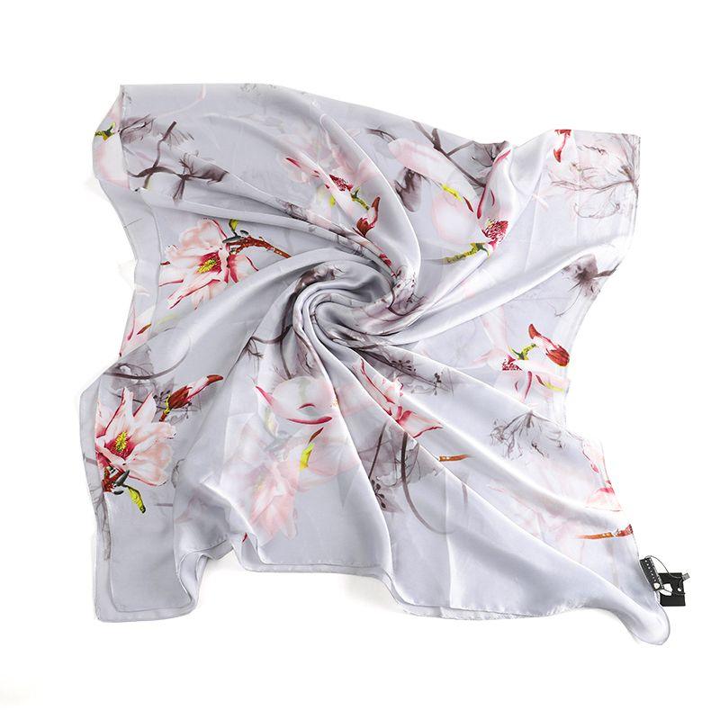 Floral Lightweight Silver Scarf lightweight scarf