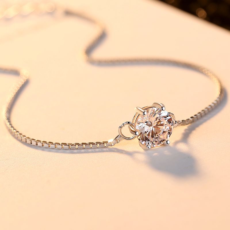 Silver Cubic Zirconia Adjustable Bracelet cubic zirconia bracelet,