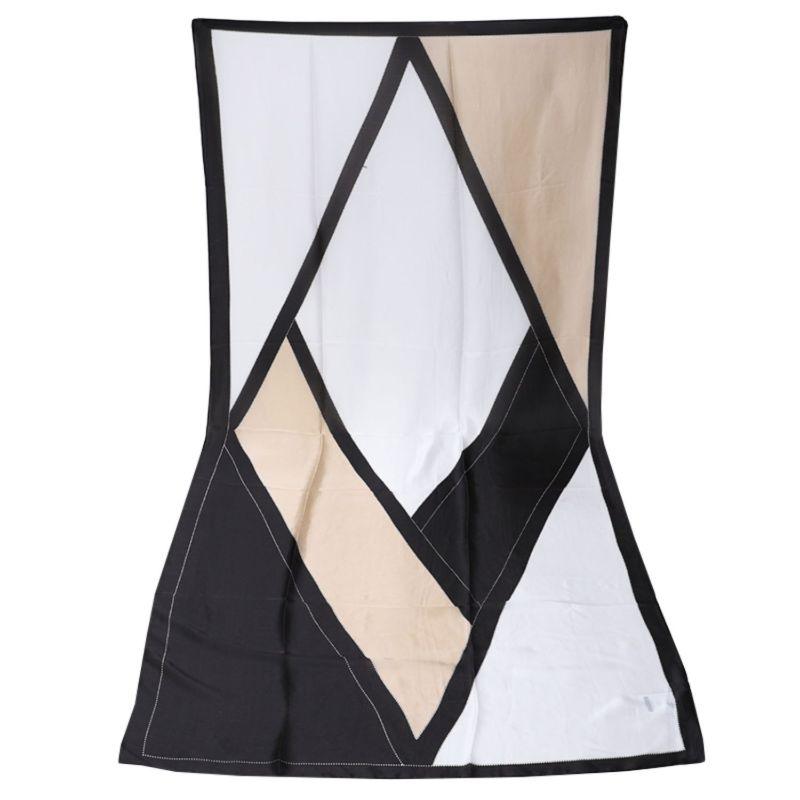 Gold Black and White Scarf thin scarf