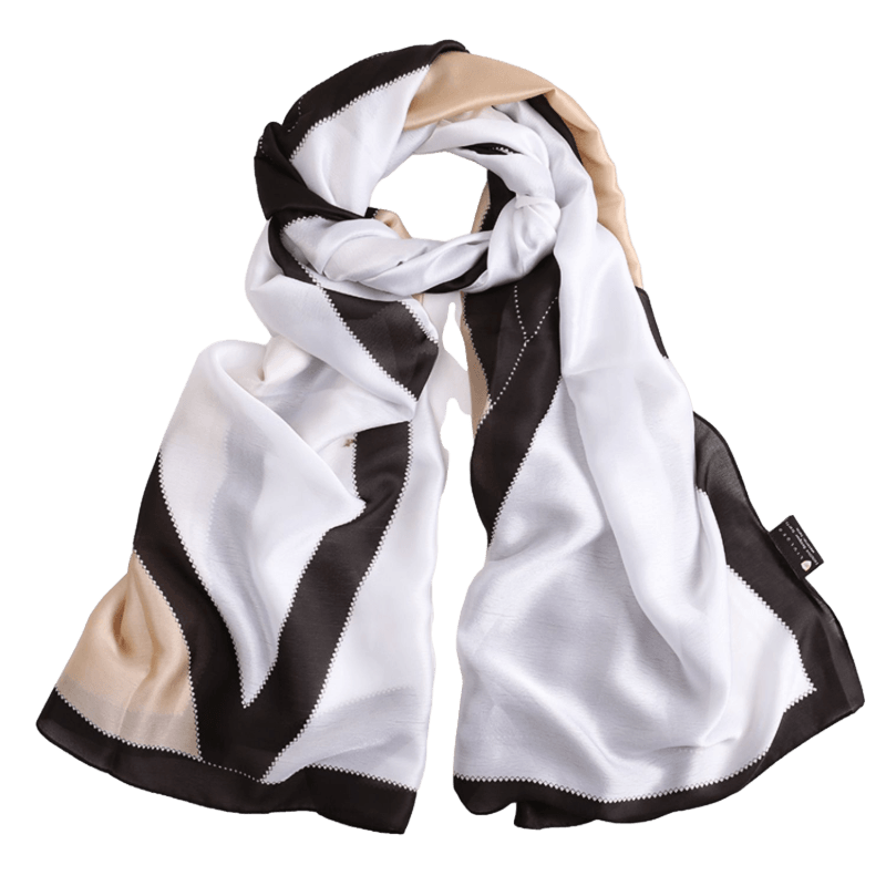 Gold Black and White Scarf scarf black and gold