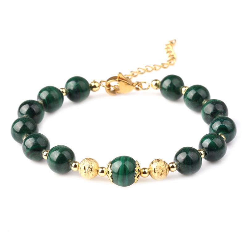 Malachite Bracelet 18k Gold Plated malachite bracelet