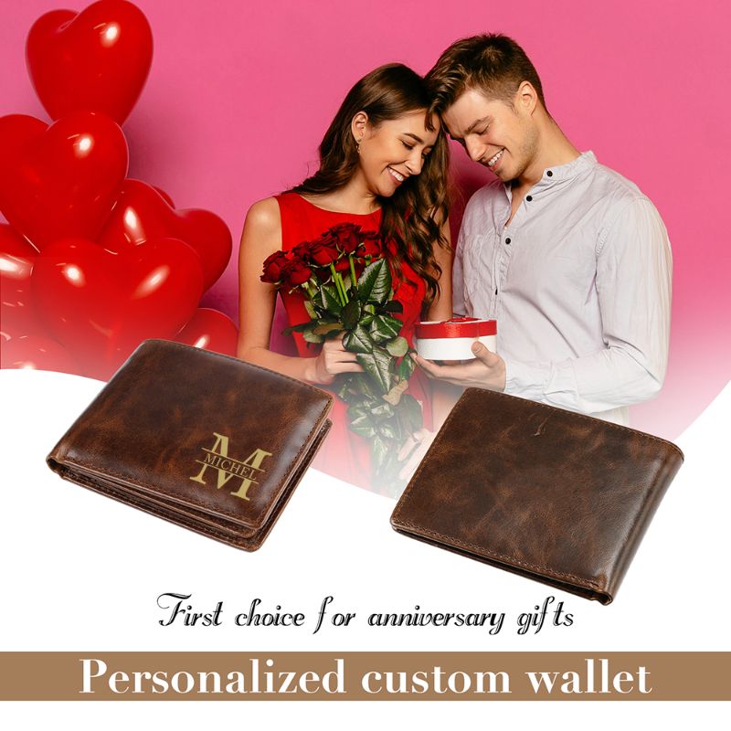 Personalised Men's Classic Leather Wallet Personalised Men's Classic Leather Wallet - Livloko London
