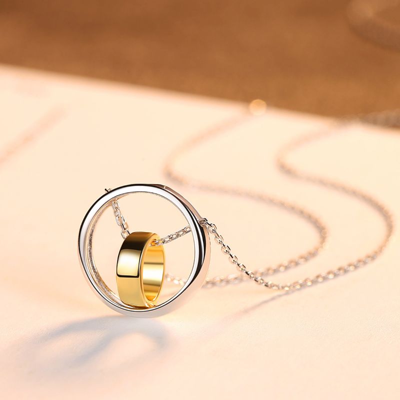 Ring Necklace on Fine Silver Chain ring on a necklace