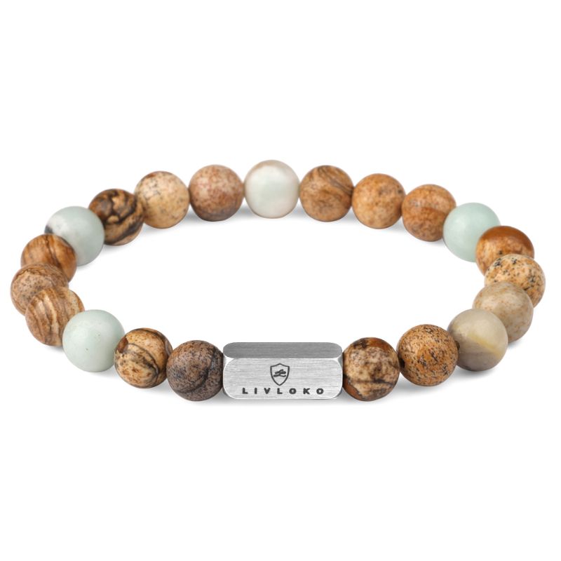Jasper and Amazonite Bracelet amazonite crystal bracelet