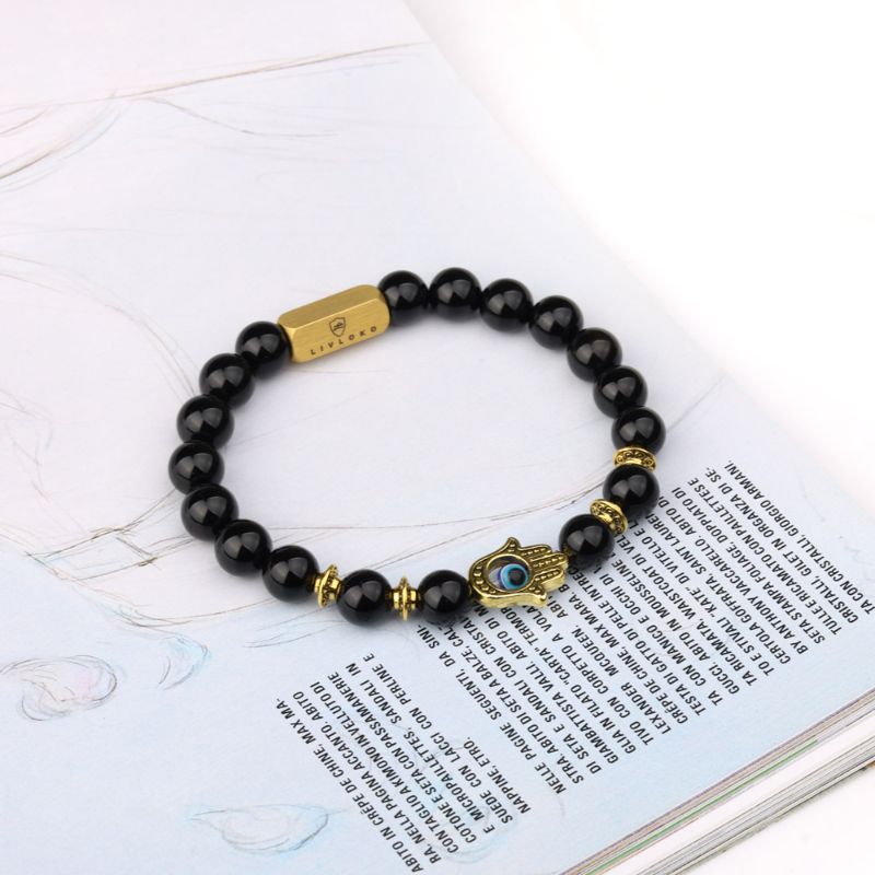 Agate and Evil Eye Bracelet evil eye bracelet
