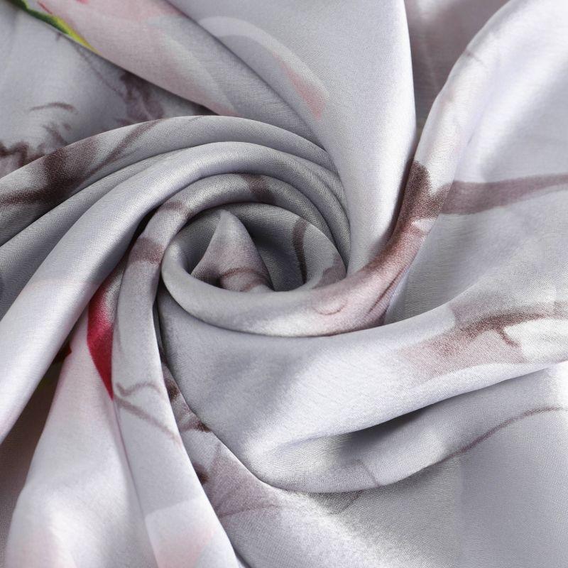 Floral Lightweight Silver Scarf thin scarf