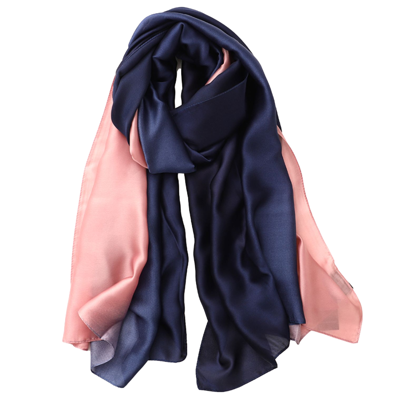 Light Pink and Navy Scarf Satin navy scarf