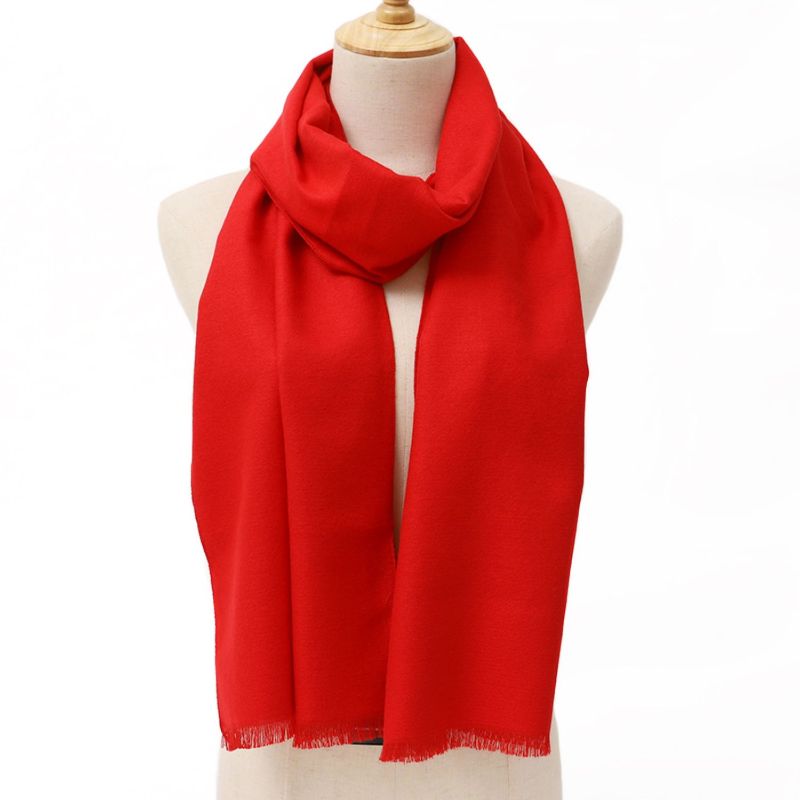 Men's Light Red Wool Scarf