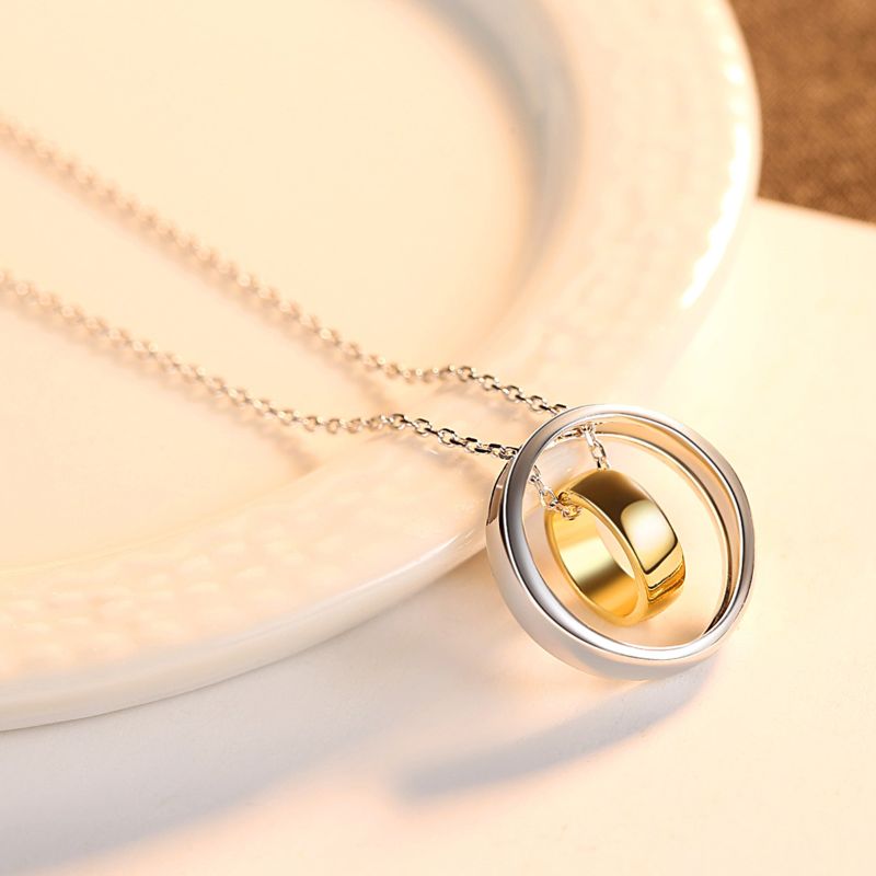 Ring Necklace on Fine Silver Chain ring on necklace
