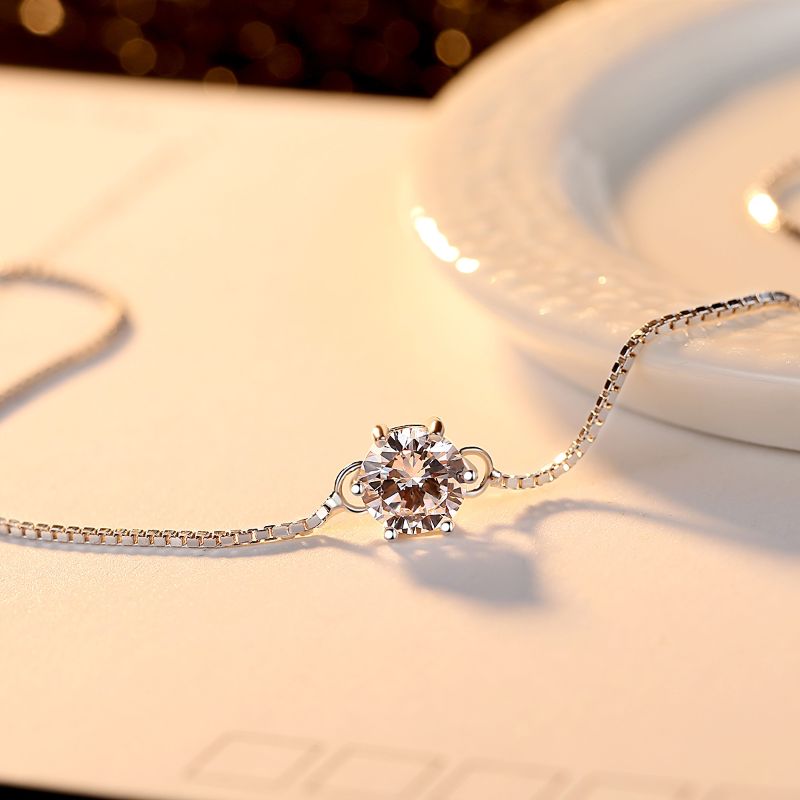 Silver Cubic Zirconia Adjustable Bracelet cubic zirconia bracelets,