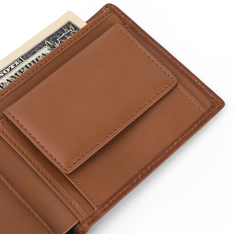 Men's Designer Leather RFID Card Wallet leather wallet with coin pocket