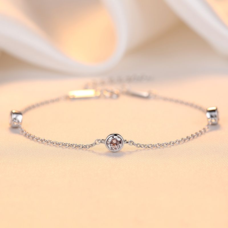 Stirling Silver Cubic Zirconia Tennis Bracelet sterling silver bracelets