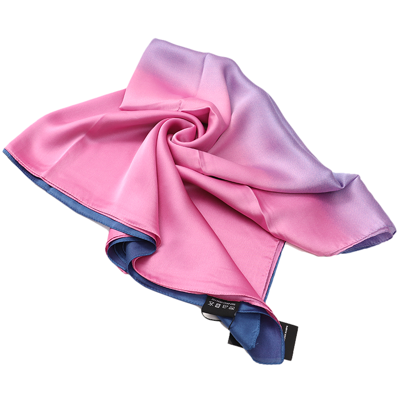 Pink and Blue Gradient Silky Scarf silky hair scarf