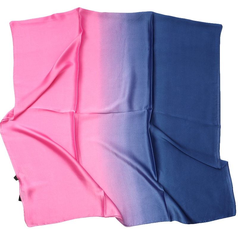 Pink and Blue Gradient Silky Scarf colourful scarf