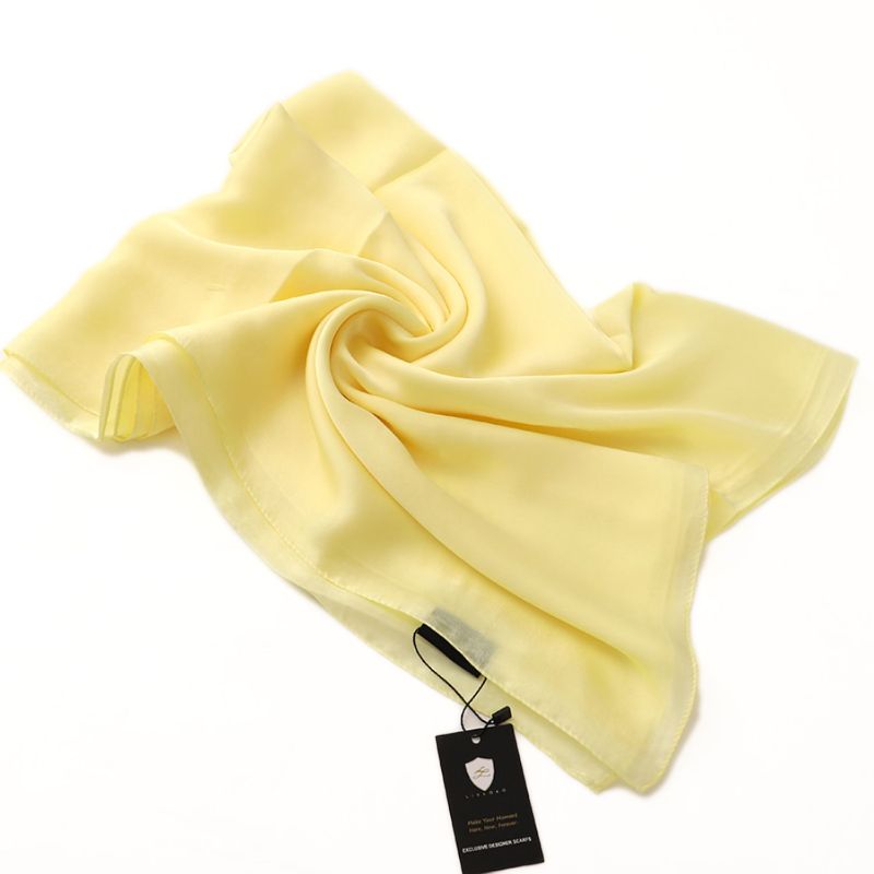 Satin Sunshine Yellow Scarf ladies neck scarf