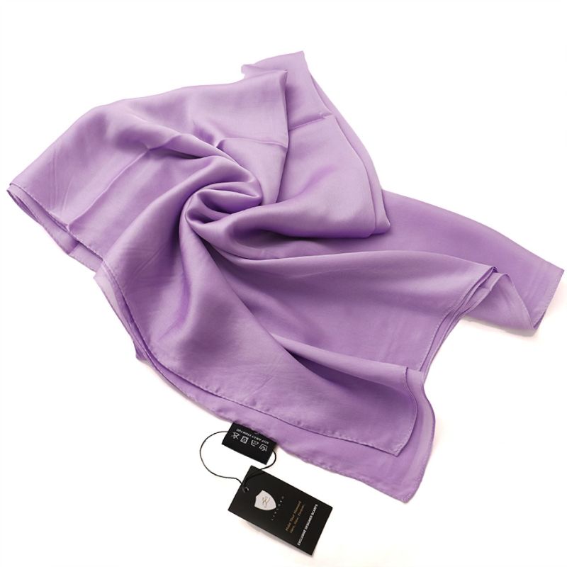 Lilac Purple Satin Neck Scarf purple colour shawl