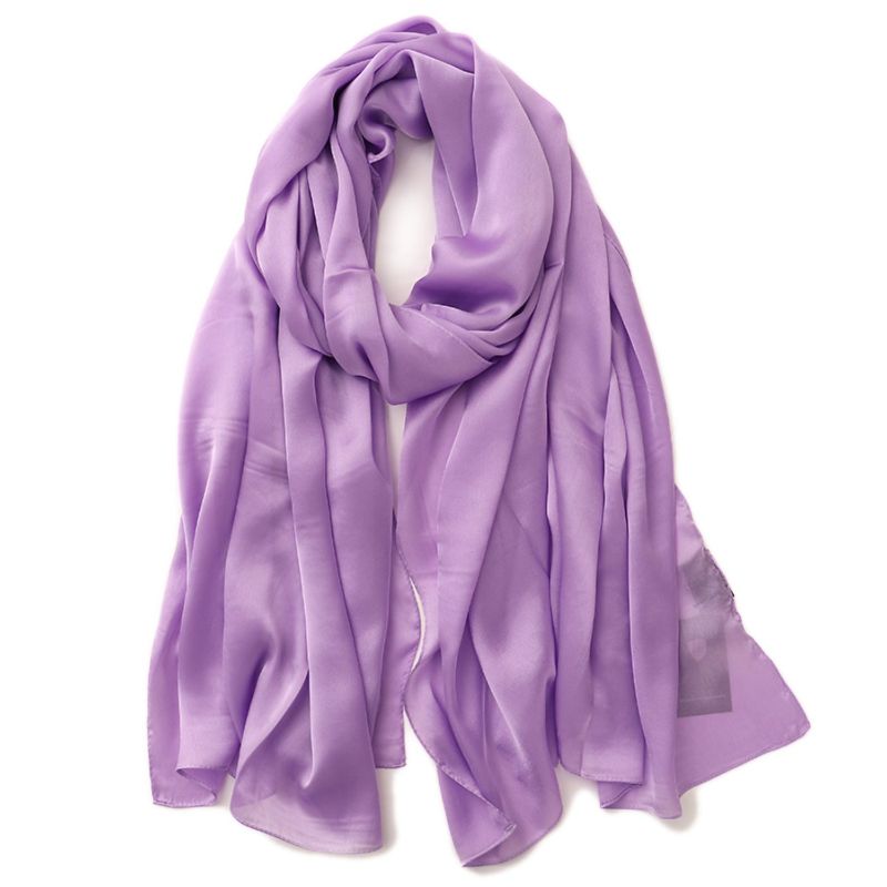 Lilac Purple Satin Neck Scarf lilac scarf