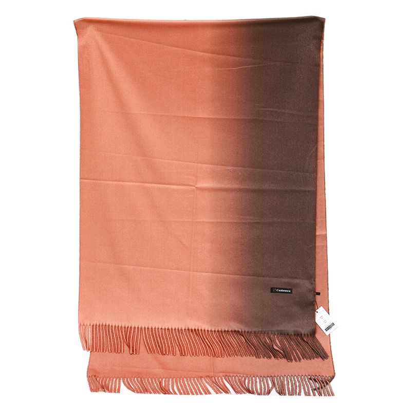 Cinnamon and Brown Pashmina Shawl, laid flat