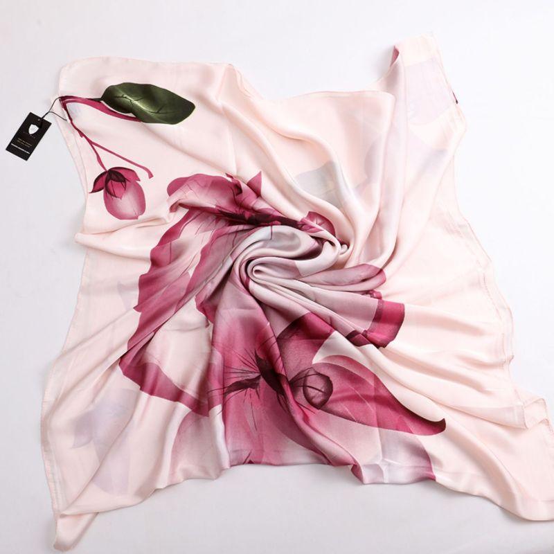Floral Scarf Oriental Rose satin scarf