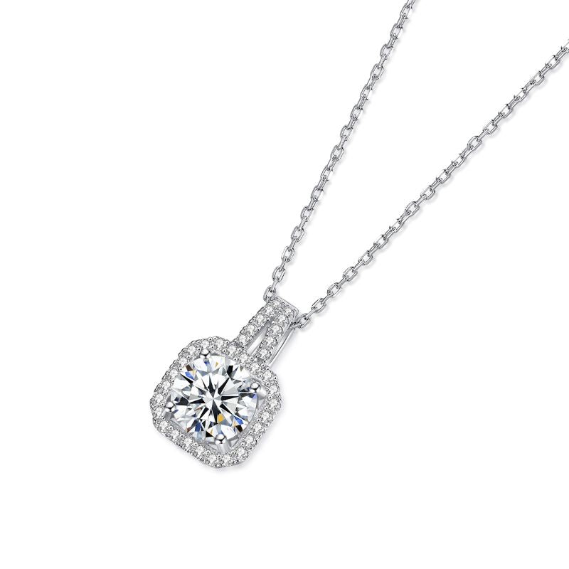 Moissanite Chain and Pendant Necklace moissanite chain necklace