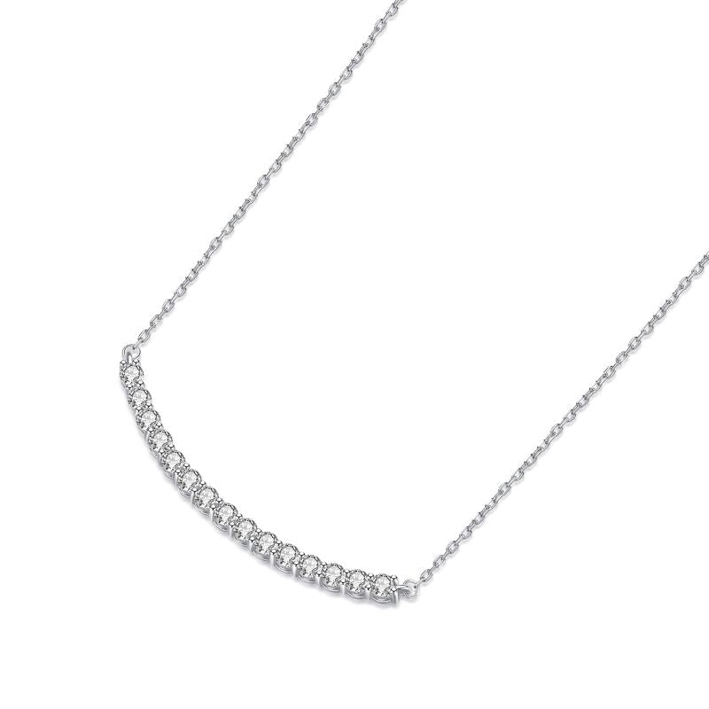 Moissanite Necklace with 925 Silver Chain moissanite tennis necklace
