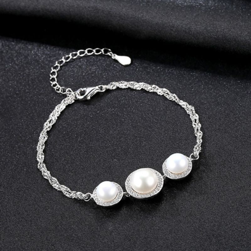 Silver and Fresh Water Pearl Bracelet freshwater pearl bracelet
