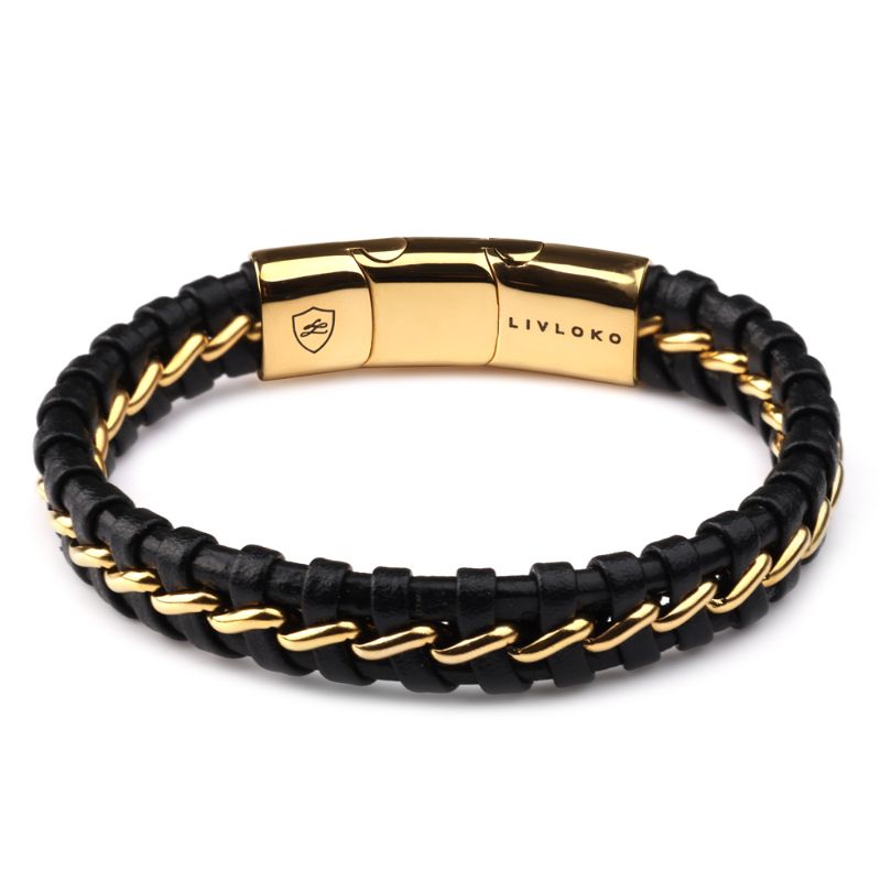 Men's Leather Band Bangle Bracelet mens designer bangle