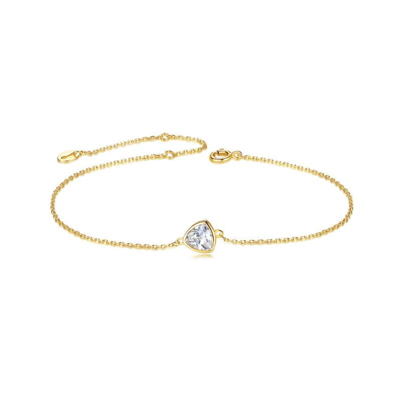 Gold Plated Sterling Silver Coloured Zirconia Bracelet