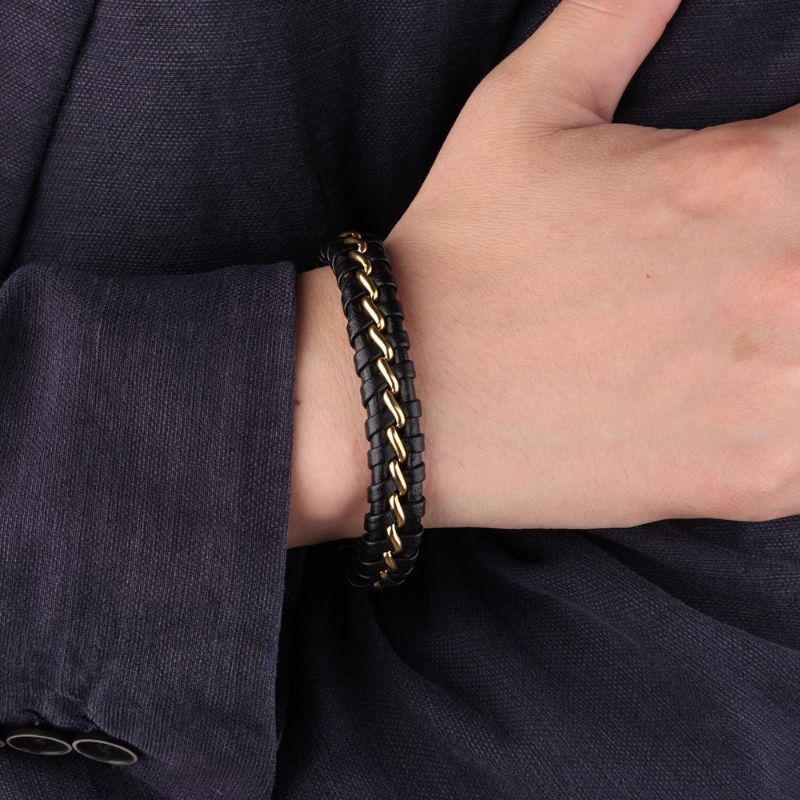Men's Leather Band Bangle Bracelet Men's Leather Band Bracele