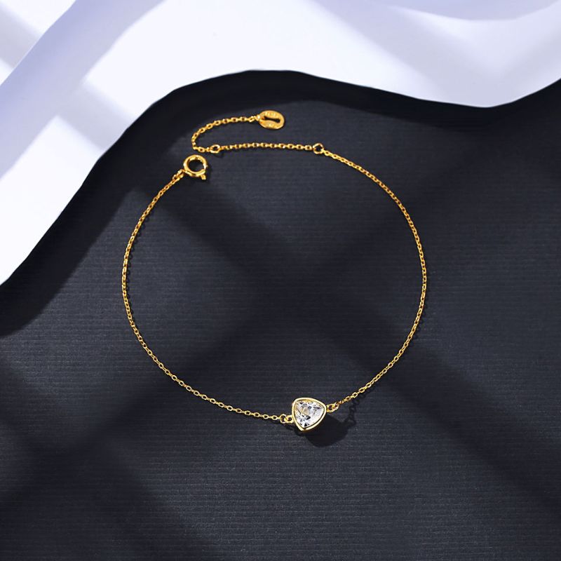 Gold Plated Sterling Silver Coloured Zirconia Bracelet
