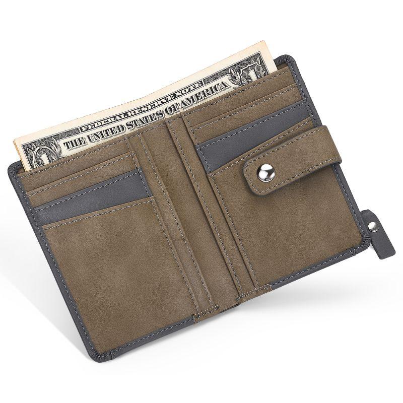 Small Billfold Designer Brown Leather Wallet small billfold