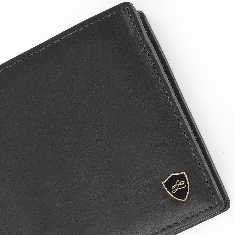 Classic Styled Men's Black Leather Wallet designer wallets