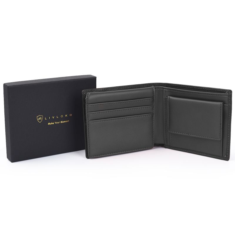 Classic Styled Men's Black Leather Wallet soft leather wallet mens