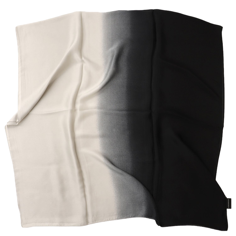 Black and Light Grey Satin Scarf black satin scarf