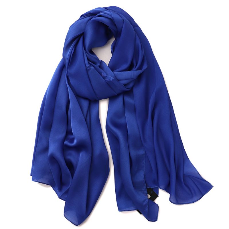 Light Blue Satin Neck Scarf blue scarf womens