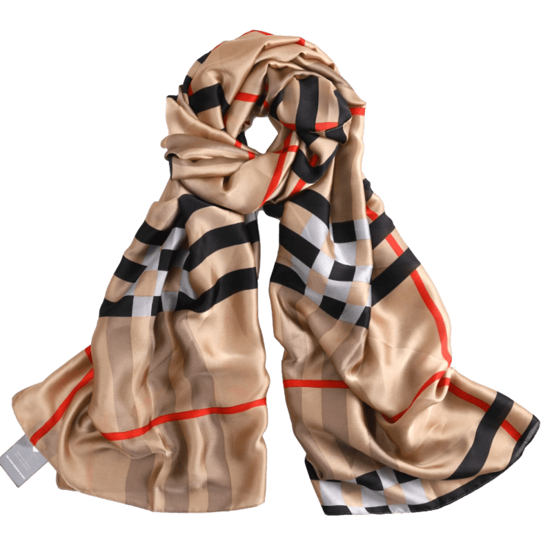 Classic Tartan Large Satin Scarf large scarf