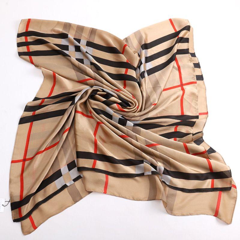 Classic Tartan Large Satin Scarf plaid scarf